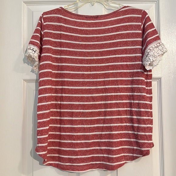 Crochet Trim Knit Top - Picture 2 of 3